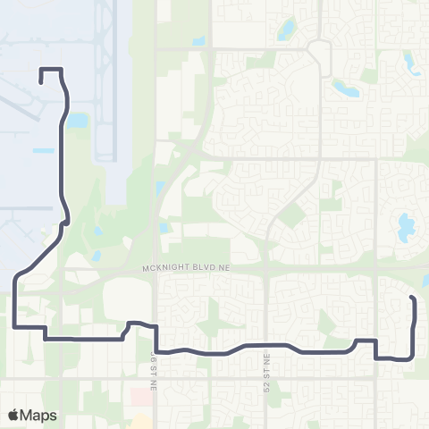 Calgary Transit Monterey Park / McCall Wy NE map