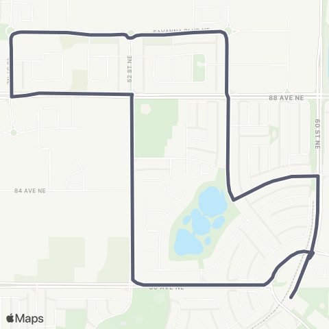 Calgary Transit Savanna map