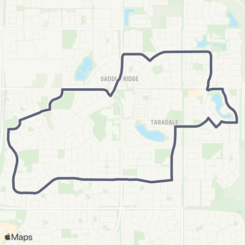 Calgary Transit Taradale map