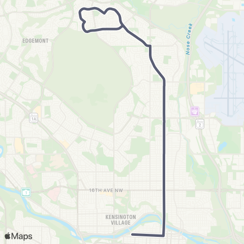 Calgary Transit Macewan Express map