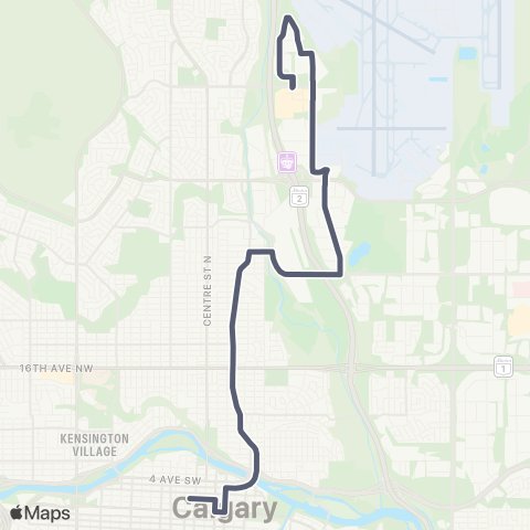 Calgary Transit Deerfoot Centre map