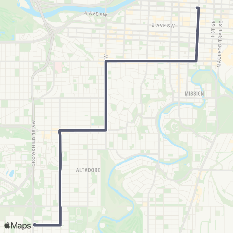 Calgary Transit Marda Loop map