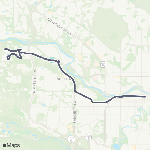 Calgary Transit Valley Ridge Express map