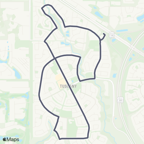 Calgary Transit Tuscany map