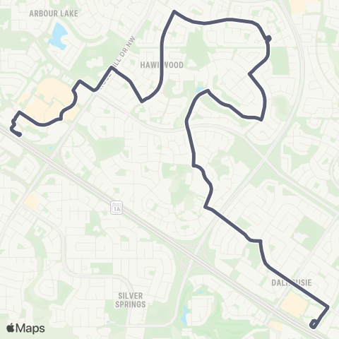 Calgary Transit Hawkwood map