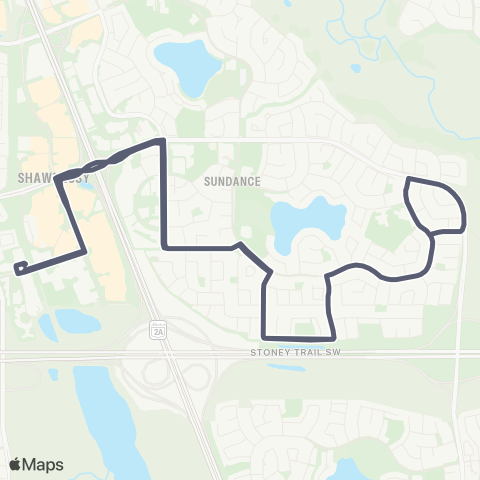 Calgary Transit Sundance / Chaparral map