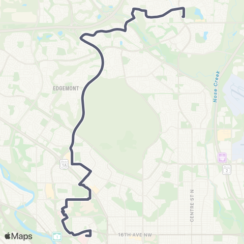 Calgary Transit N Pointe Term / Foothills Medical Centre map