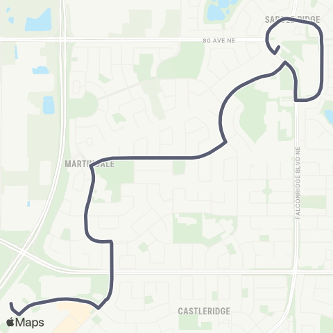 Calgary Transit Martin Crossing map