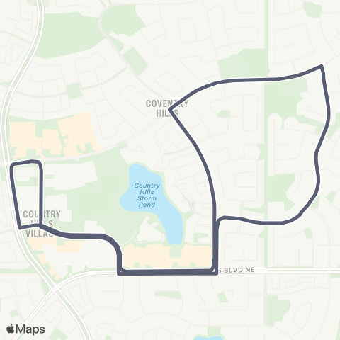 Calgary Transit Coventry Hills map