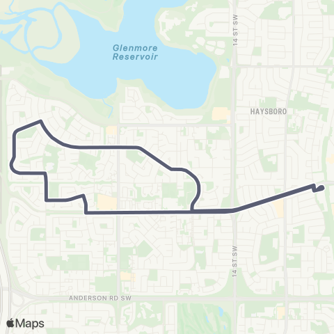 Calgary Transit Palliser map