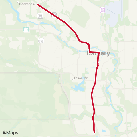 Calgary Transit Somerset-Bridlewood / Tuscany map