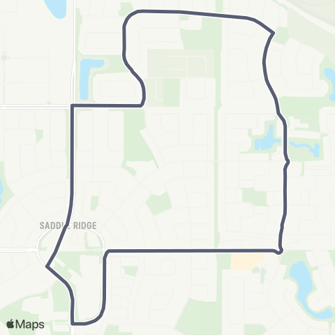 Calgary Transit Saddlebrook map