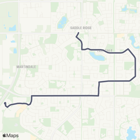 Calgary Transit Taradale map