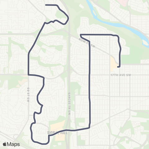 Calgary Transit Coach Hill / Westbrook Station map