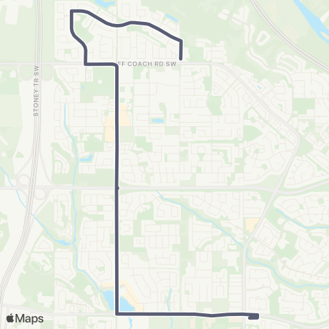 Calgary Transit Cougar Ridge map