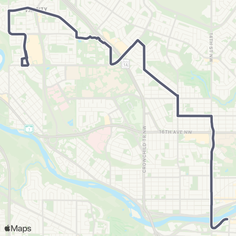 Calgary Transit Market Mall / Downtown West map