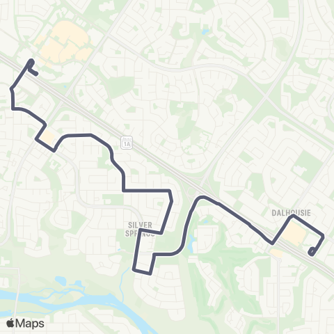 Calgary Transit Silver Springs map