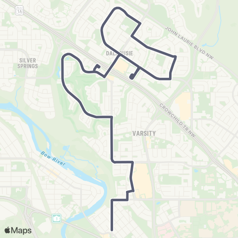 Calgary Transit Dalhousie / Montgomery map