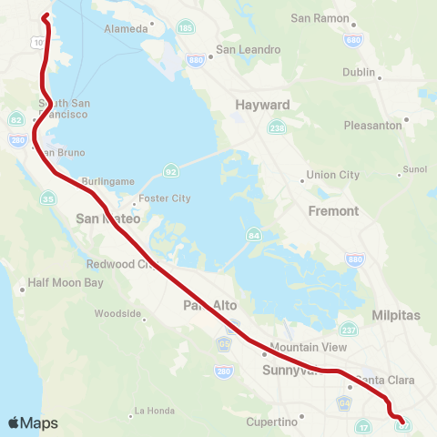 Caltrain Caltrain map