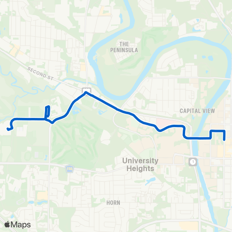 CAMBUS Hawkeye-Pentacrest map