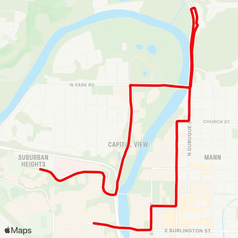 CAMBUS 31f Red Route Football map