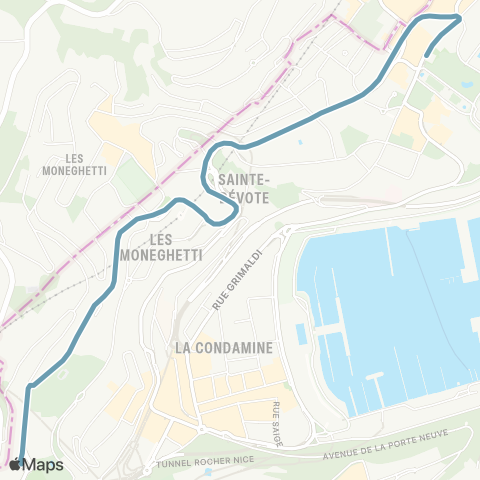 Compagnie des autobus de Monaco Jardin exotique - Monte-Carlo Tourisme map