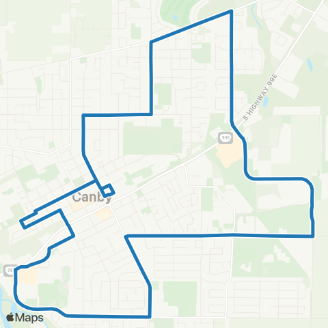 Canby Area Transit Canby Loop map