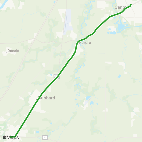 Canby Area Transit Woodburn - Oregon City map