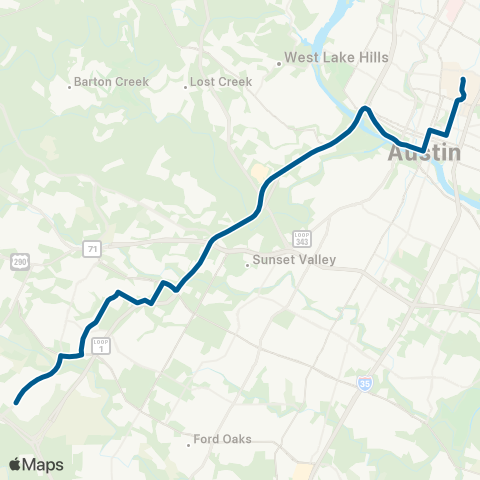 CapMetro South Mopac Flyer map