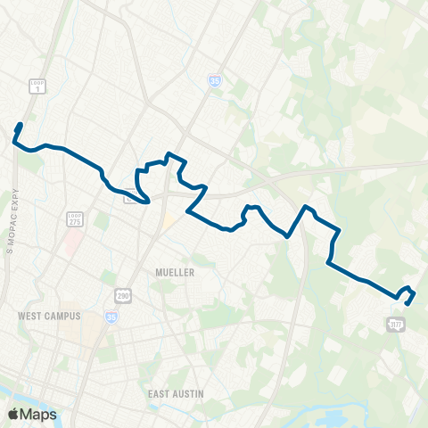 CapMetro Koenig / Colony Park map