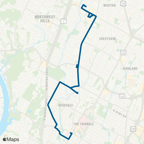 CapMetro Allandale map