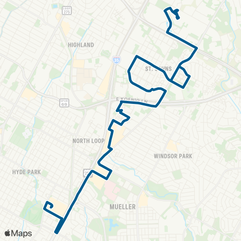 CapMetro Delwood map