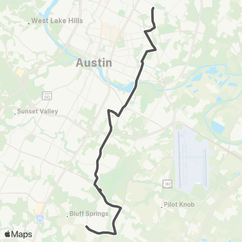 CapMetro 800 Pleasant Valley map