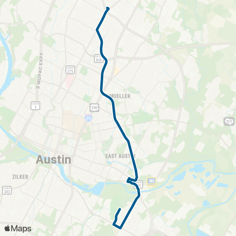 CapMetro Airport Blvd map