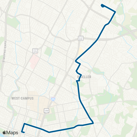 CapMetro Night Owl Cameron map