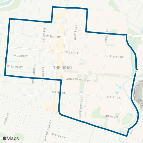 CapMetro West Campus / UT map