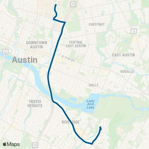 CapMetro Crossing Place map