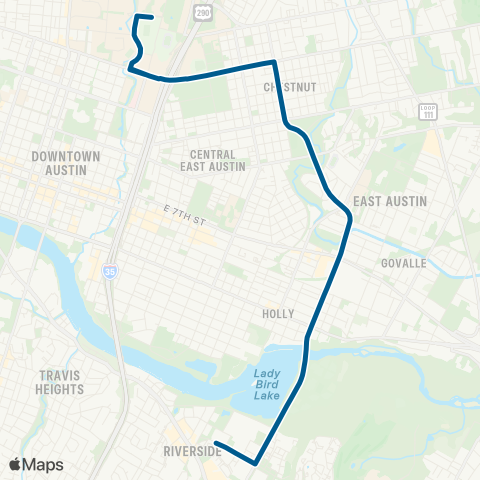 CapMetro Lakeshore map