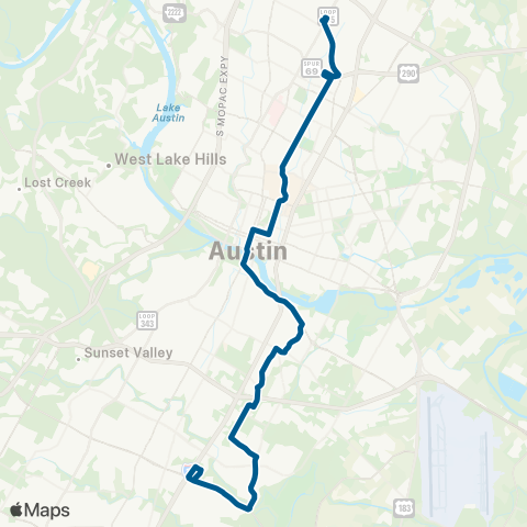 CapMetro Duval / Dove Springs map