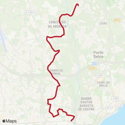 Carris Metropolitana Oeiras (Estação Norte) - Talaíde (Igreja) map