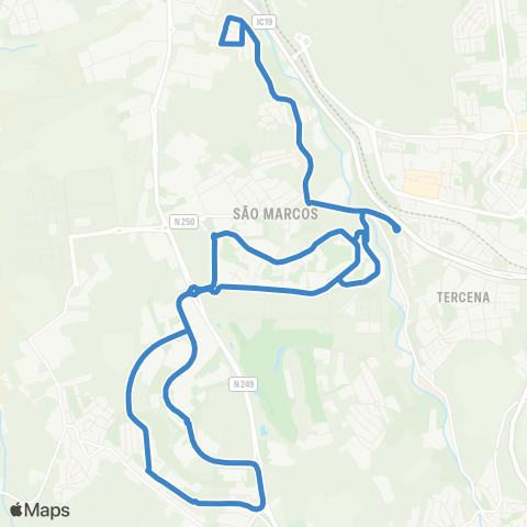 Carris Metropolitana Tercena (Estação) | Circular via Casal Do Cotão – Taguspark map