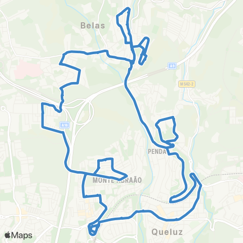 Carris Metropolitana Monte Abraão (Estação) | Circular map