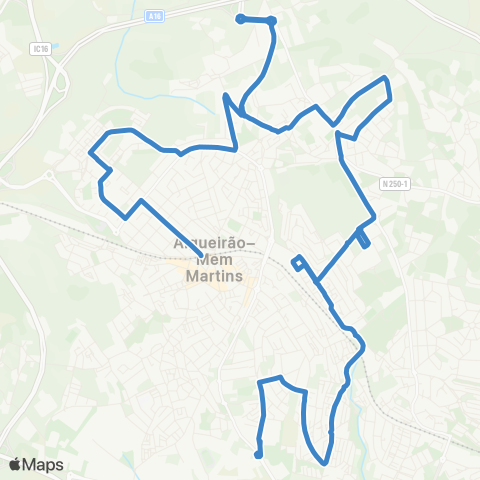 Carris Metropolitana Algueirão-Mem Martins (Estação) - Mem Martins (Esc Secundária) map