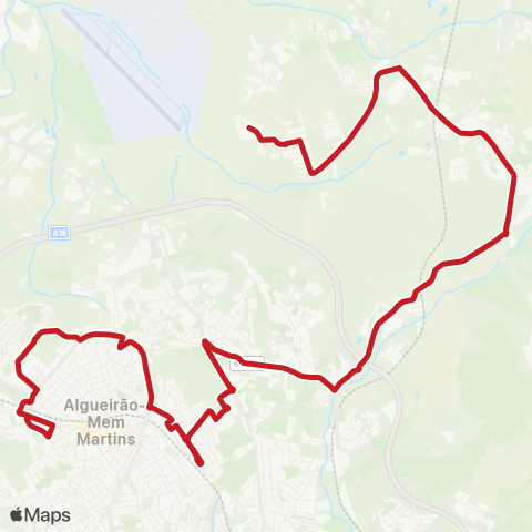 Carris Metropolitana Mem Martins (Esc. Ferreira Castro) - Coutinho Afonso map