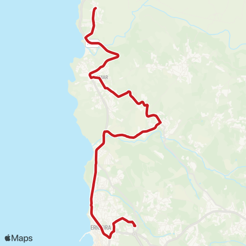 Carris Metropolitana Casais De São Lourenço - Ericeira (Terminal) map