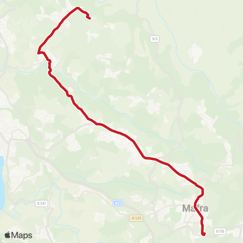 Carris Metropolitana Lagoa (Colégio Miramar) - Mafra (Palácio) map