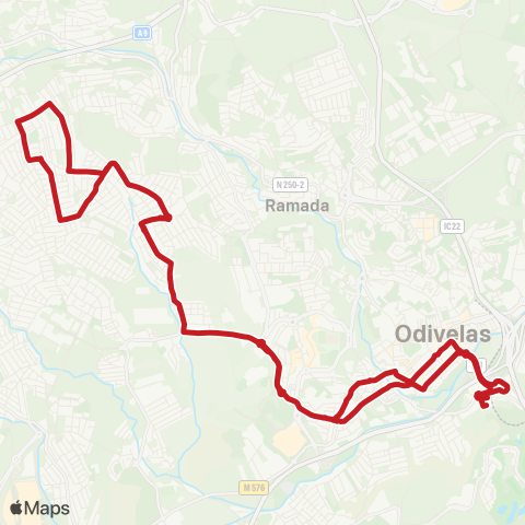 Carris Metropolitana Sr. Roubado (Metro) | Circular via Casal Novo map