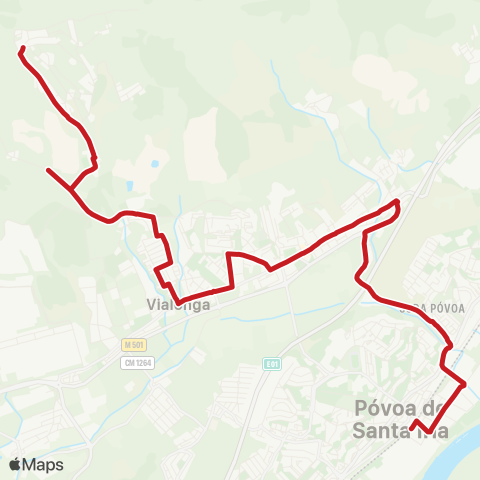 Carris Metropolitana Fonte Santa - Póvoa Santa Iria (Estação) map