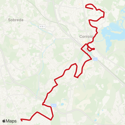 Carris Metropolitana Laranjeiro - Pinheirinho map