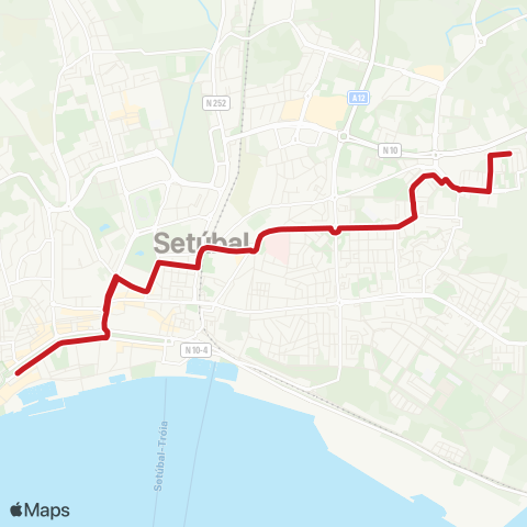 Carris Metropolitana Setúbal (Saboaria) - Setúbal (Vale Cobro) map